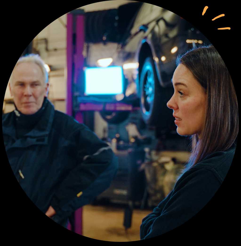 Silje Dueland – daglig leder Dueland Bilservice sammen med pappaen sin