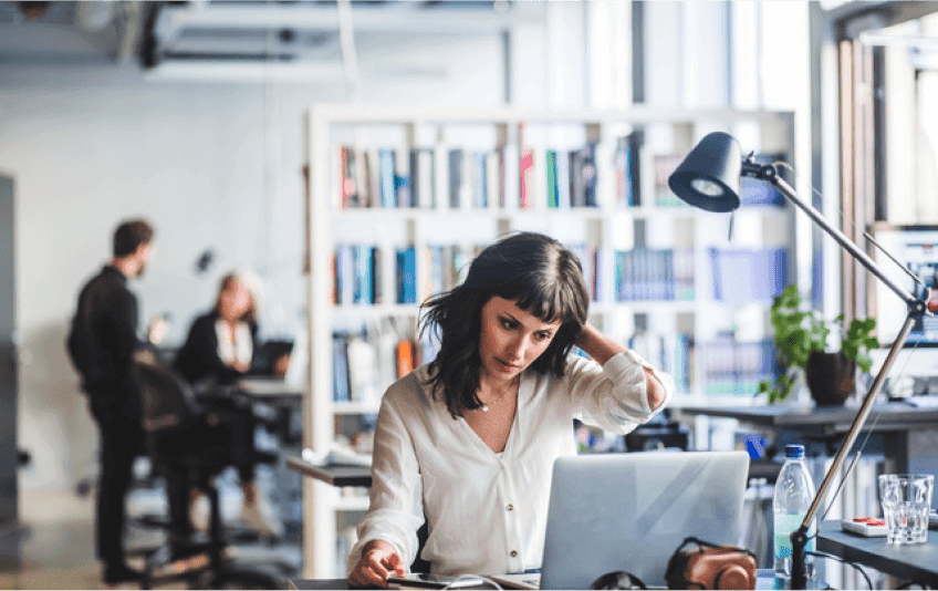 Working lady in the office